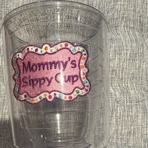 Mommy's Sippy Cup Clear wine glass Tumbler